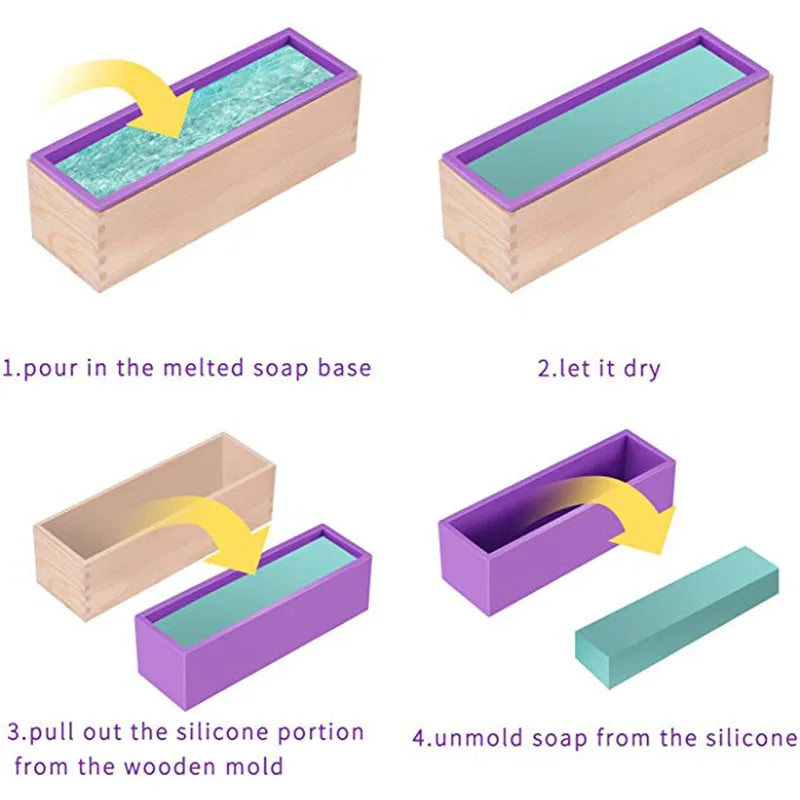 WALFOS High Quality Eco-Friendly 1200/900g Rectangle Silicone Soap