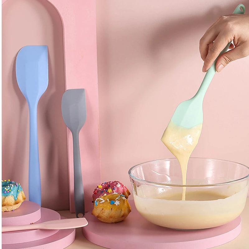 1Pcs Cream Cake Silicone Baking Spatula Scraper Non-stick Kitchen