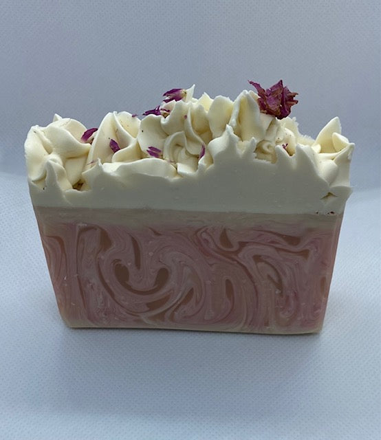 Cherry & Peach Bellini Soap with Dried Peonies