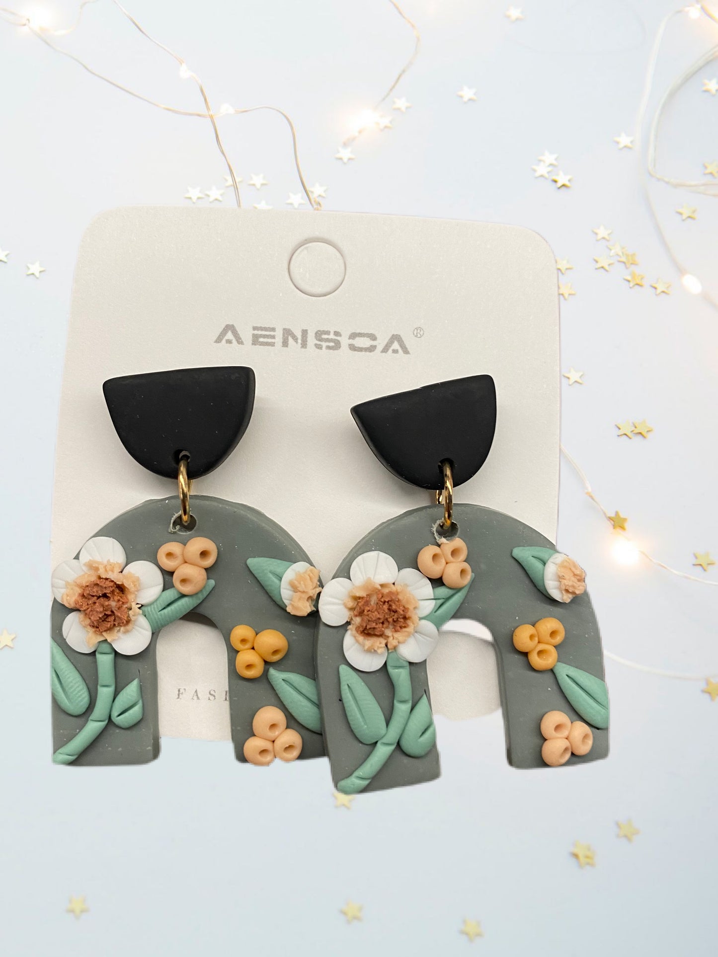 Floral Clay Earrings
