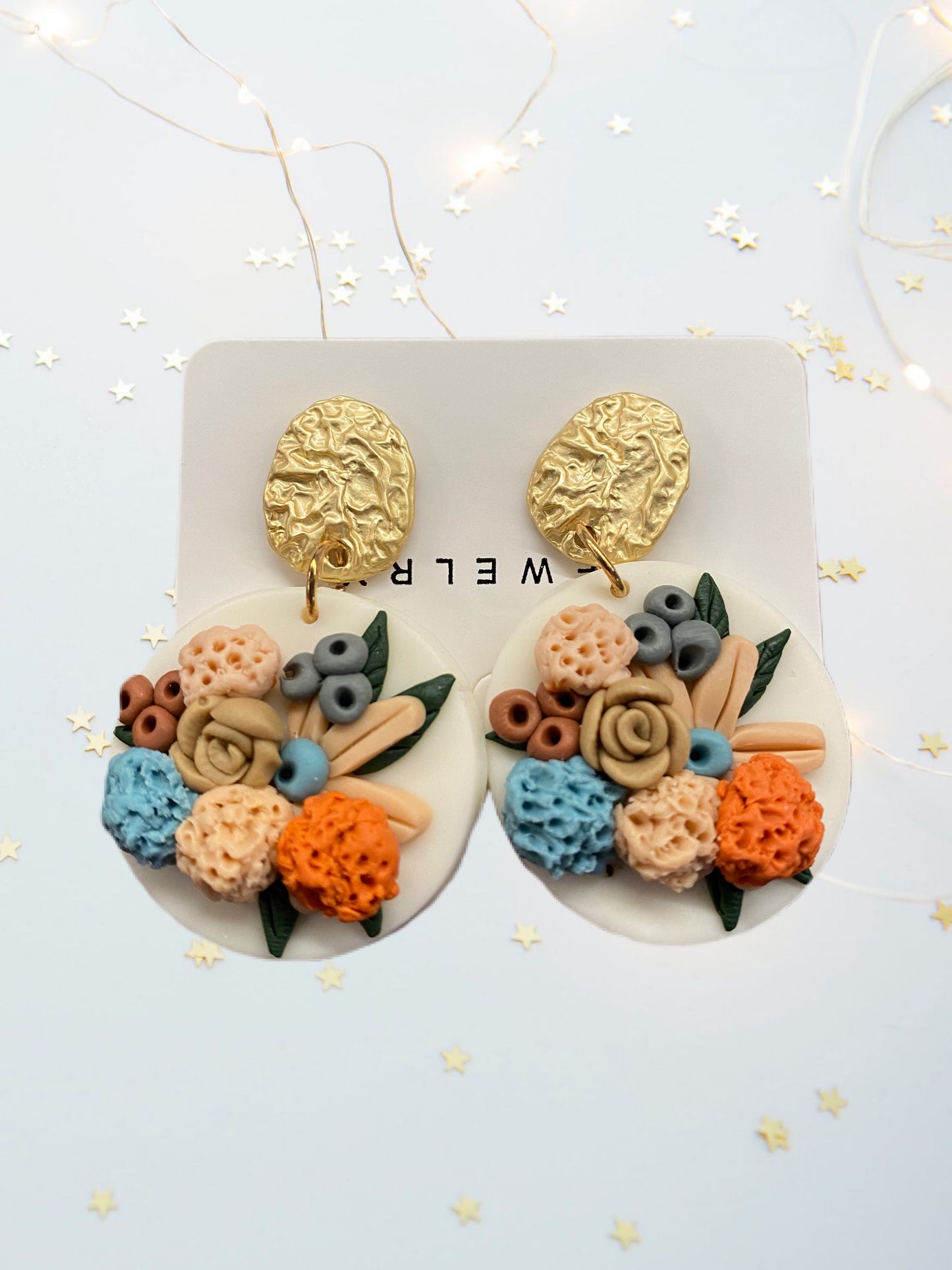 Floral Clay Earrings