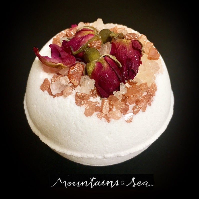 Artisan Wild Rose Petal Vegan Bath Bomb