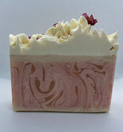 Cherry & Peach Bellini Soap with Dried Peonies