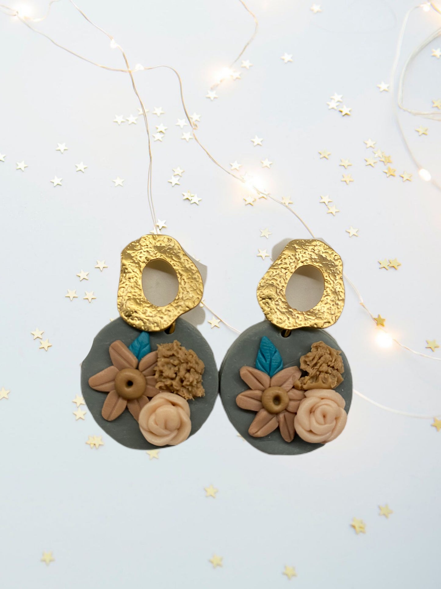 Floral Clay Earrings